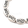 Oval with Word Love Tibetan Style Alloy Bead Strands TIBEB-O007-24-LF-1