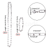 304 Stainless Steel Paperclip Chains STAS-UN0012-44-3