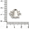 Halloween Brass Light Grey Enamel Connector Charms KK-F915-04A-P-3