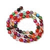 Natural Agate Round Beads Strand G-L084-6mm-08-3