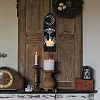 Boho Style Wall Mounted Wood Candle Holder Stand AJEW-WH0378-002-5