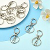 10Pcs Alloy Keychain Clasp Findings PALLOY-YW026-02-6