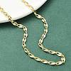 4MM Brass Dapped Chain Necklaces for Women NJEW-K271-02G-3