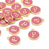 Golden Plated Alloy Enamel Charms ENAM-S118-08P-4