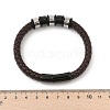 Ion Plating(IP) Braided Leather Cord Bracelets for Men BJEW-Z081-11EB-02-5