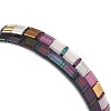 2Pcs 2 Style Glass Seed Rectangle Beaded Stretch Bracelets Set BJEW-JB09035-2