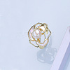 Natural Freshwater Pearl with Natural Shell Cuff Rings WGACE42-01-1