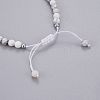 Natural Howlite Braided Bead Bracelets BJEW-I275-A01-4