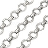 304 Stainless Steel Textured Ring Link Chains CHS-K023-11A-P-1