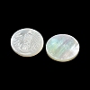 Carved Natural White Shell Cabochons SSHEL-N038-06B-01-2