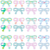 48Pcs 8 Colors Printed Opaque Acrylic Beads MACR-SC0002-64-7
