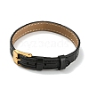 Leather Textured Bracelet Straps Slide Wristbands for Slide Charms AJEW-K232-01G-08-1