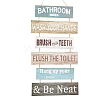 Natural Wood Bathroom Hanging Wall Decorations Signs HJEW-WH0012-01-1