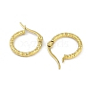 PVD Vacuum Plating 202 Stainless Steel Hammered Hoop Earrings EJEW-H003-47G-2