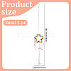 1Pc Colorful Glass Beaded Woven Net Suncatchers AJEW-CY0001-95D-2