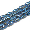 Electroplate Glass Beads Strands EGLA-Q099-C03-1