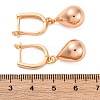 Brass Teardrop Hoop Earrings EJEW-K300-27G-5