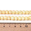 Anti-Tarnish Electroplate Rondelle Glass Beads Strands EGLA-T021-8mm-17-06-2