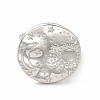 Non-Tarnish 304 Stainless Steel Sun & Moon Planet Open Cuff Ring for Women RJEW-B027-20P-3