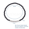 Unisex Natural Black Agate(Dyed) Stretch Bracelets BJEW-JB04847-02-2