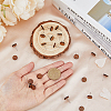 HOBBIESAY 30Pcs Walnut Wood Stud Earring Findings WOOD-HY0001-14-3