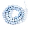 Anti-Tarnish Electroplate Rondelle Glass Beads Strands EGLA-T021-8mm-17-02-3