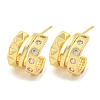 Rack Plating Brass Micro Pave Cubic Zirconia Styd Earrings EJEW-B061-08G-1