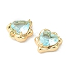 Brass Micro Pave Cubic Zirconia Charms KK-L208-06G-01-3