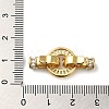 Rack Plating Brass Pave Clear Cubic Zirconia Round Fold Over Clasps KK-Q781-09A-G-3