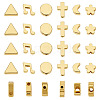36Pcs 6 Styles Brass Beads KK-TA0002-07-2
