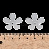 5-Petal Frosted Acrylic Bead Caps SACR-F016-01A-3