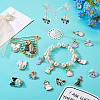  26Pcs 13 Styles Alloy Enamel with Crystal Rhinestone Pendants ENAM-TA0001-68-15