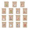 Kissitty 30Pcs 15 Styles Rectangle Jute Cloth Storage Pouches ABAG-KS0001-03-28