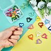 24Pcs 12 Colors Spray Painted Eco-Friendly Alloy Lobster Claw Clasps FIND-PH0003-34-6