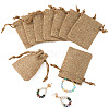 20Pcs Rectangle Polyester Imitation Burlap Packing Pouches Drawstring Bags ABAG-TA0001-95A-1