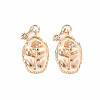 Brass Crystal Rhinestone Pendants KK-S364-215-1