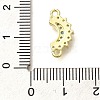 2Pcs 2 Styles Brass Micro Pave Clear Cubic Zirconia Moon Sun Connector Charms KK-M309-17G-4