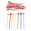 30Pcs Flower Shape Silicone Cable Zip Ties AJEW-TADJ0001-10-1