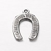 Tibetan Style Alloy Horseshoe Pendants TIBEP-3115-AS-RS-2