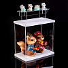 2-Tier Transparent Acrylic Minifigures Display Case ODIS-WH0043-68A-4