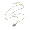 Alloy Enamel Starfish Pendants Necklaces NJEW-JN04770-4