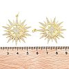 Sun Rack Plating Brass Micro Pave Clear Cubic Zirconia Pendants KK-NH0001-06B-G-3