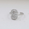 Brass Micro Pave Clear Cubic Zirconia Cuff Rings FS-WG17FF6-19-1