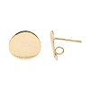 Brass Stud Earring Findings with Loops KK-CBA2395-05G-1