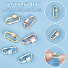 Unicraftale 6Pcs 3 Colors Brass Screw Carabiner Lock Charms KK-UN0002-05-4