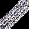 Electroplate Transparent Glass Beads Strands EGLA-Q132-03A-A01-1