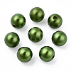 Spray Painted ABS Plastic Imitation Pearl Beads OACR-T015-05C-09-3