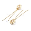 Natural Pearl Tassel Stud Earrings EJEW-P256-41G-2