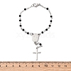 Glass Beads Rosary Bracelets BJEW-A032-04P-01-3