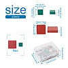 Elecrelive 272Pcs 2 Style Square Transparent Glass Cabochons GLAA-EL0001-01C-10